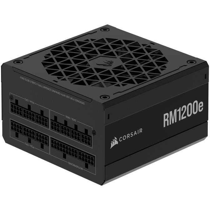 Corsair RMe Series RM1200e 80 PLUS Gold power supply, modular, ATX 3.1, PCIe 5.1 - 1,200 watts, black image number 0