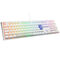 Ducky One 3 Classic Pure White Gaming Tastatur, RGB LED - MX-Clear