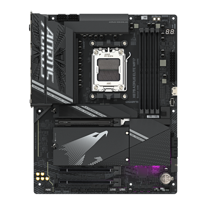 Gigabyte X870 A Elite WiFi7 motherboard, Socket AM5, AMD X870, ATX, DDR5 image number 1