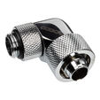 Alphacool Eiszapfen Connector 90 Degree G1/4 Inch Female Thread to 16/10mm - Rotatable, chrome silver image number null