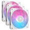 Corsair iCUE LINK RX120 RGB Series, PWM Fan 3-Pack - 120mm, white