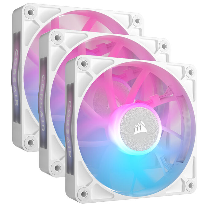 Corsair iCUE LINK RX120 RGB Series, PWM Fan 3-Pack - 120mm, white image number 0