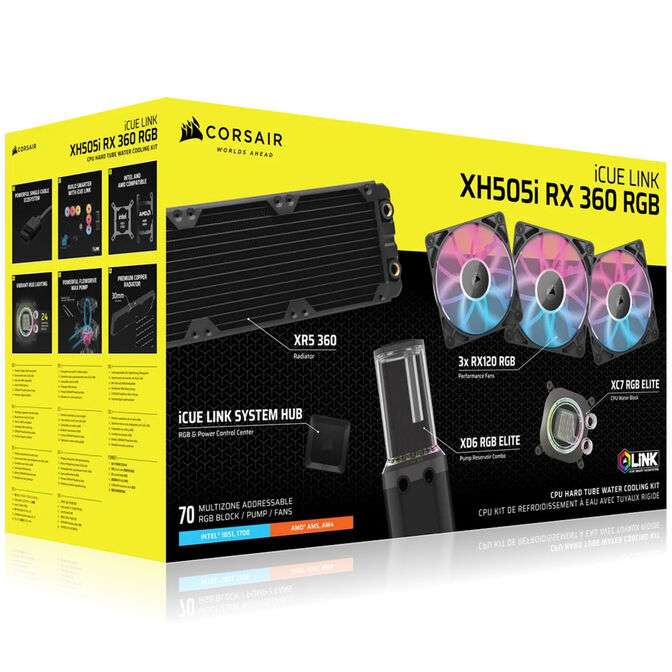 Corsair Hydro X Series iCUE LINK XH505i RGB Komplettwasserk&uuml;hlungsset - schwarz image number 0