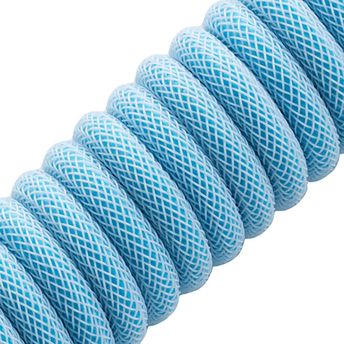 CableMod Classic Coiled Keyboard Cable USB-C zu USB Typ A, Blueberry Cheesecake - 150cm image number 1