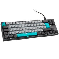 Ducky Miya Pro Moonlight TKL Gaming Tastatur f&uuml;r PC/Mac, MX-Blue, wei&szlig;e LED - dunkelgrau