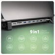 AXAGON HMC-10HLS Multiport Hub, 4x USB-A and 2x USB-C, HDMI 4K/60Hz, RJ-45, SD/microSD, PD 100W image number null