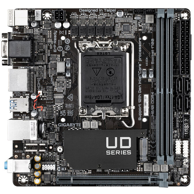 GIGABYTE H610I DDR4 Mainboard, Sockel LGA 1700, Intel H610, Mini-ITX, DDR4 image number 2