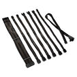 Kolink Core Pro Braided Cable Extension Kit 12V-2x6 Type 2 - Jet Black/Gunmetal Grey image number null