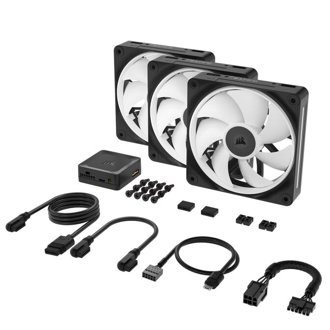 Corsair iCUE Link LX120 RGB, PWM L&uuml;fter, 3er Pack - 120mm, schwarz image number 6