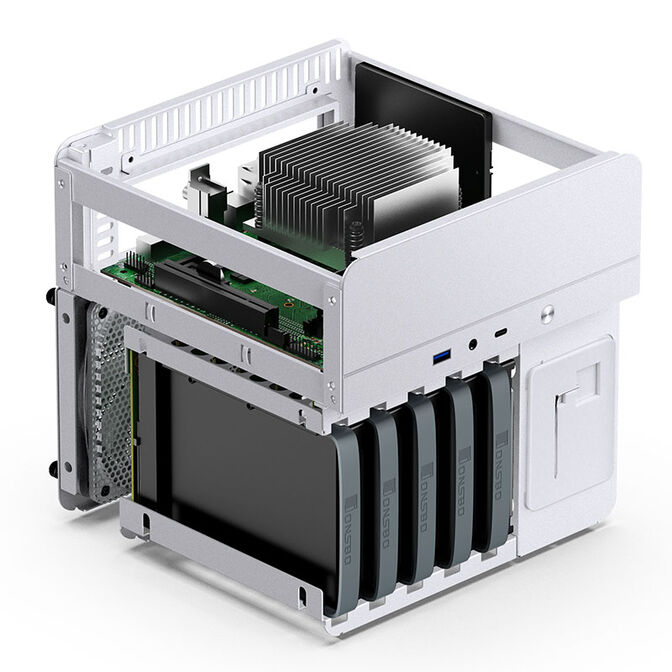 Jonsbo N2 Mini-ITX NAS Geh&auml;use - wei&szlig; image number 7