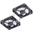 Jonsbo ZL-120BR Fan, Reverse Blade, PWM, ARGB - 120mm, black, 3-pack image number null