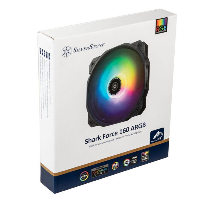 SilverStone Shark Force L&uuml;fter, ARGB - 160 mm, schwarz image number 7
