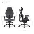 ThunderX3 FLEX Pro Gaming Chair, ergonomic - fabric, grey image number null