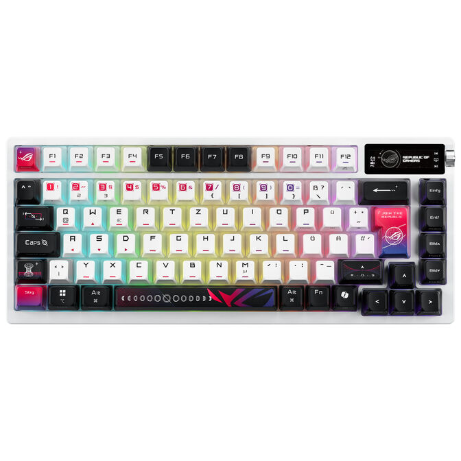 ASUS ROG Azoth X Gaming-Tastatur, 75%, Hot-Swap, OLED-Display, Tri-Mode, CH - wei&szlig; image number 3