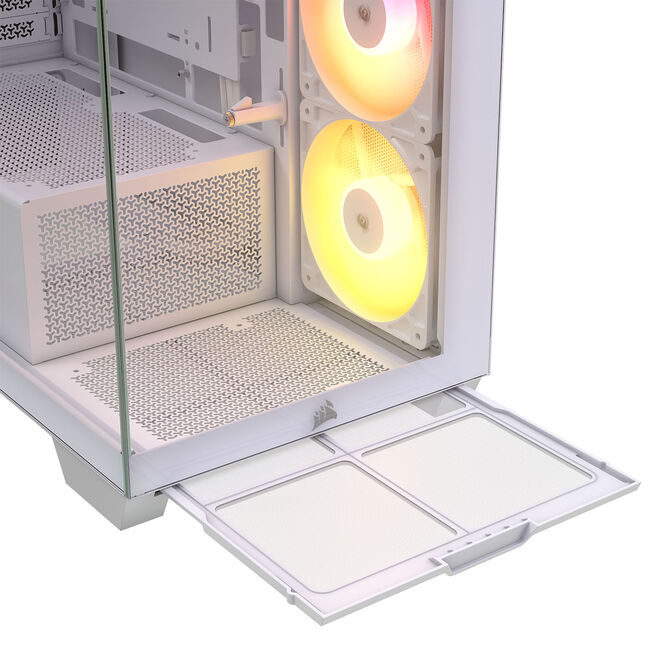 Corsair 2800X RS-R ARGB PC Case, Mini Case, mATX, Tempered Glass - including 3x 120mm Fans, White image number 11