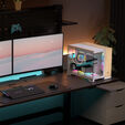 Corsair 2500X Micro-ATX case, Tempered Glass - white, bamboo wood image number null