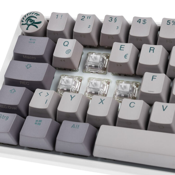 Ducky One 3 Mist Grey Mini Gaming Keyboard, RGB LED - MX-Ergo-Clear image number 4