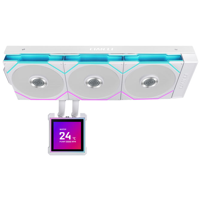 Lian Li O11 Vision Compact Case Bundle + HydroShift II LCD-S 360TL AiO - white image number 9