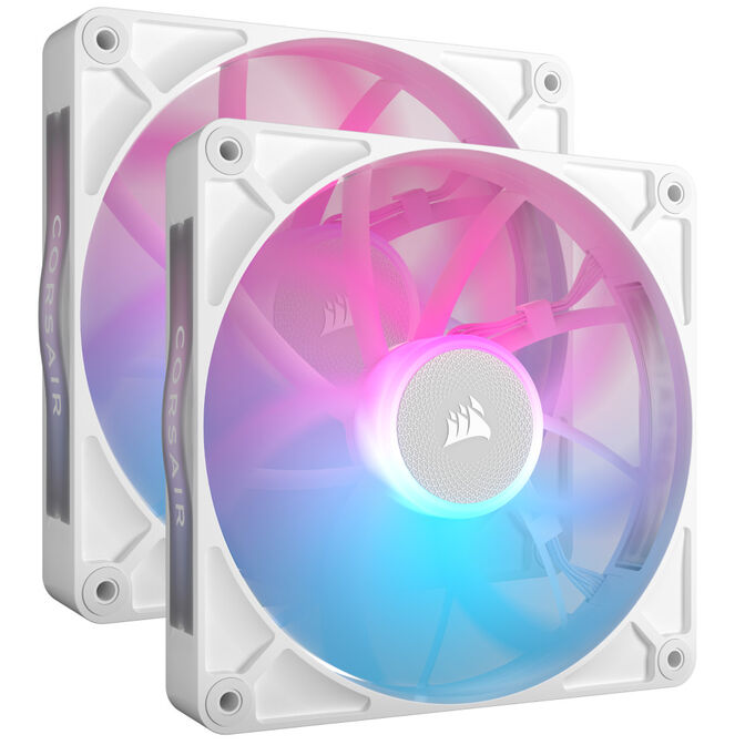 Corsair iCUE LINK RX140 RGB Series, PWM L&uuml;fter 2er Pack - 140mm, wei&szlig; image number 0