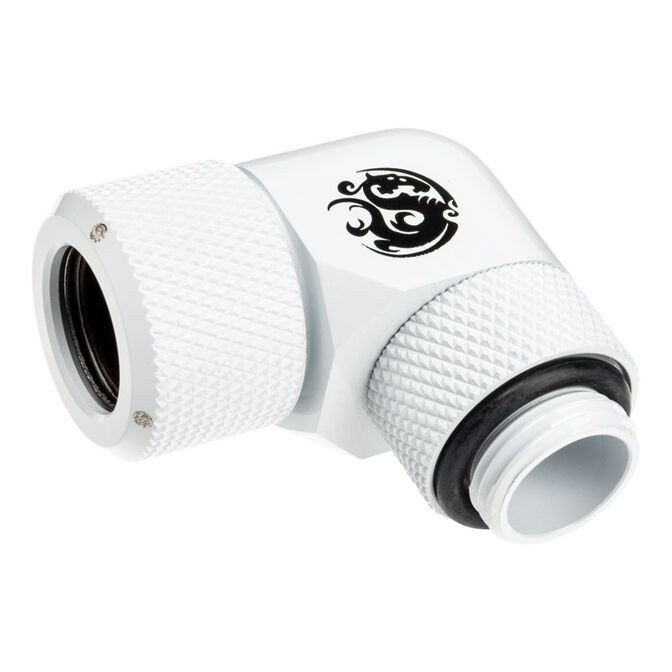 Bitspower Advanced Multi-Link Adapter Connection 90 Degrees G1/4 Inch Male Thread to 12mm OD Hard Tube - Rotatable. image number 1
