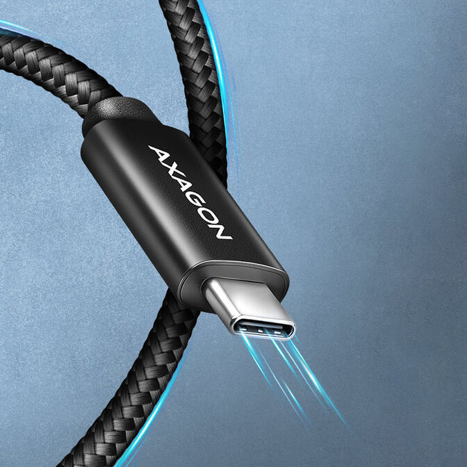 Axagon BUCM4X-CM05AB USB-C-Kabel, USB 4 Gen 3x2, 240 W PD, 8K@60Hz &ndash; schwarz image number 3