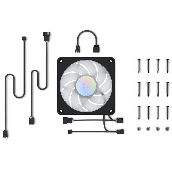 Alphacool Apex Stealth Metal Aurora PWM Fan, RGB - matte black, 120mm image number 3