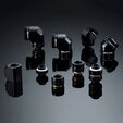 PHANTEKS Glacier Rotary Hard-Tube Fitting 16mm 45 Grad G1/4 - schwarz, drehbar image number null