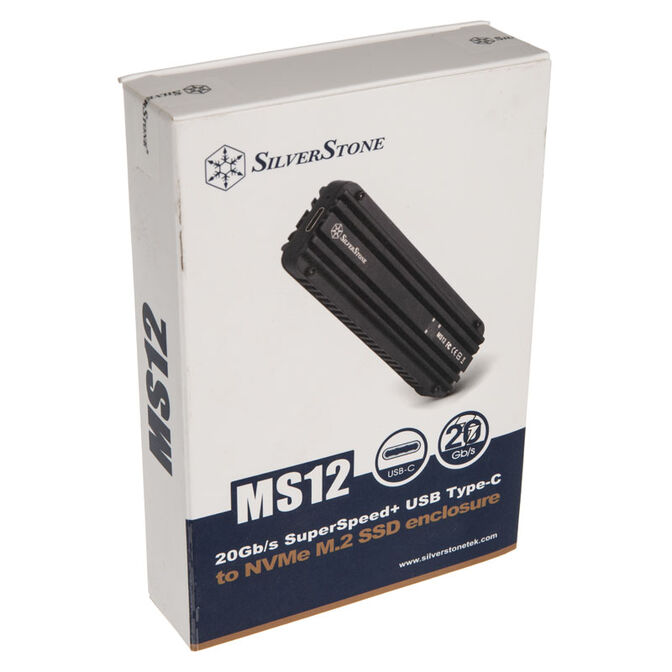 SilverStone MS12 M.2 SSD Enclosure, USB 3.2 - black image number 5