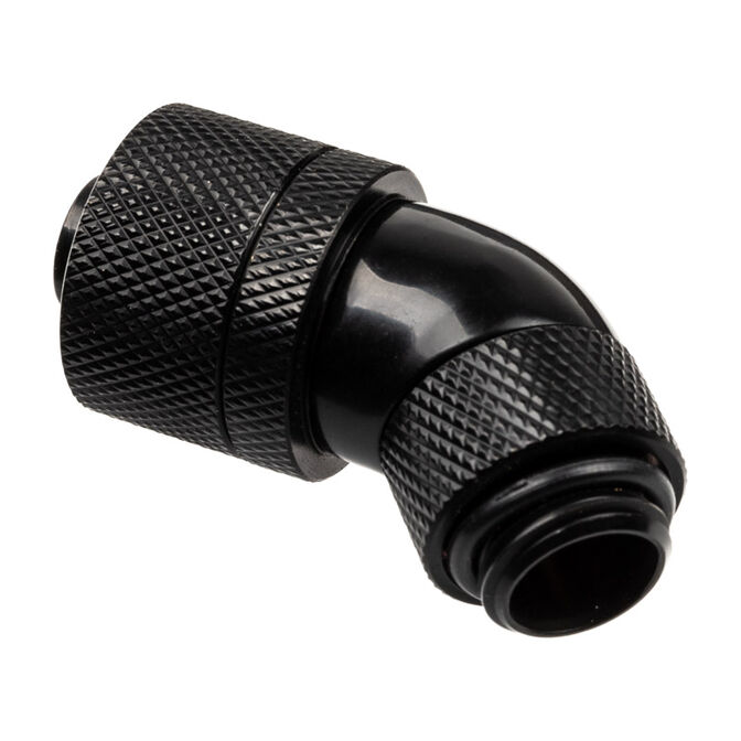 Alphacool HF connection 45 degrees G1/4 inch female thread to 16/10mm - rotatable, black image number 1