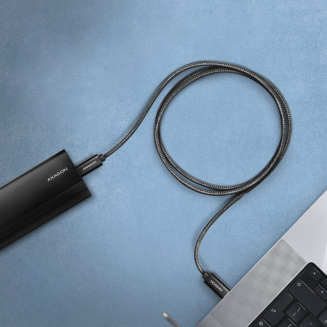 Axagon BUCM4X-CM05AB USB-C-Kabel, USB 4 Gen 3x2, 240 W PD, 8K@60Hz &ndash; schwarz image number 5