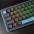 Ducky OK-M 65 Gaming-Tastatur, 65%, Hot-Swap-f&auml;hig, RGB, ANSI - KTT Baby Blue Switches image number null