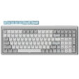 Ducky Cushion 98 Gaming Keyboard, 96%, US Layout, Shush Green Switches - Silver image number null