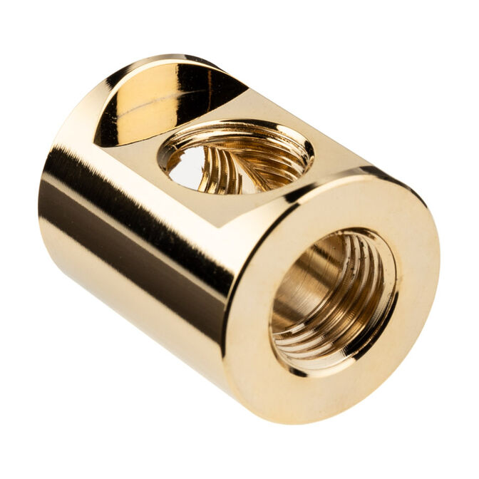 EK Water Blocks EK-Quantum Torque T-Splitter 3x G1/4 inch female thread - gold image number 1