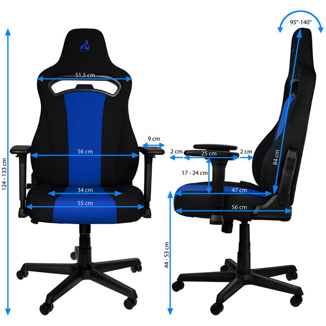 Nitro Concepts E250 Gaming Chair - Galactic Blue image number 1