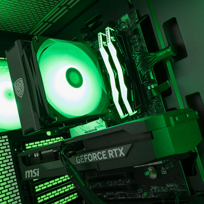 Gaming-PC Mach 5 Gr&uuml;n, AMD Ryzen 5 7500X3D, RTX 5070 Ti - Fertig-PC mit Windows image number 3