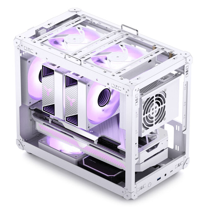 Jonsbo C6 MAX PC case, mini case, Micro-ATX, Tempered Glass - white image number 5