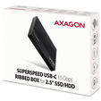 AXAGON EE25-GTR USB-C 3.2 Gen 2 - SATA 6G, 2.5" externes Festplattengeh&auml;use, geriffelt - schwarz image number null