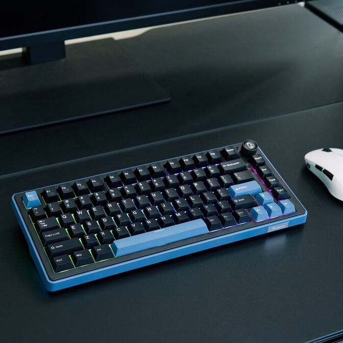 Ducky OK-M 75 Gaming-Tastatur, 75%, Hot-Swap-f&auml;hig, RGB, ANSI - KTT Baby Blue Switches image number 7