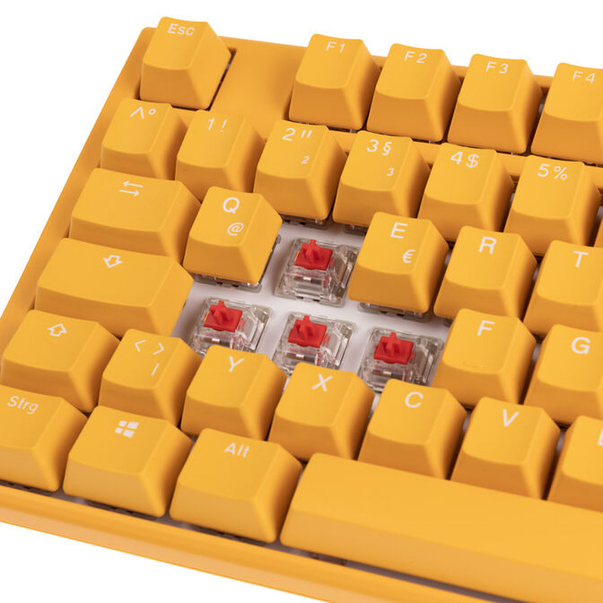 Ducky One 3 Yellow TKL Gaming Keyboard, RGB LED - MX-Red image number 4