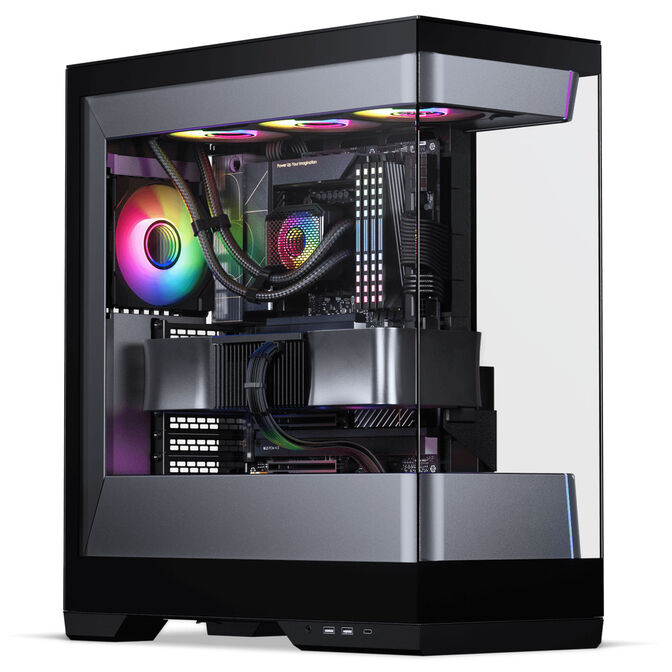 PHANTEKS Evolv S2 PC-Geh&auml;use, Midi-Tower, E-ATX, RGB, Tempered Glass - inklusive 4x 120-mm-L&uuml;fter, schwarz image number 2