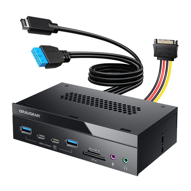 Graugear Multi Frontblende mit USB HUB und Kartenleser image number 0