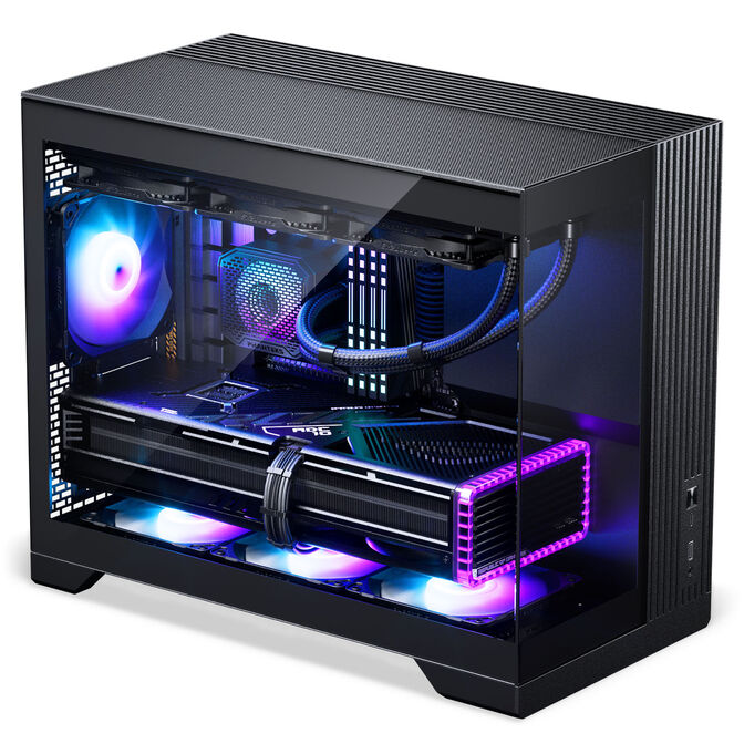 Phanteks XT V3 PC-Geh&auml;use, Mini-Geh&auml;use, mATX, Tempered Glass - inklusive 3x 120-mm-L&uuml;fter, schwarz image number 3