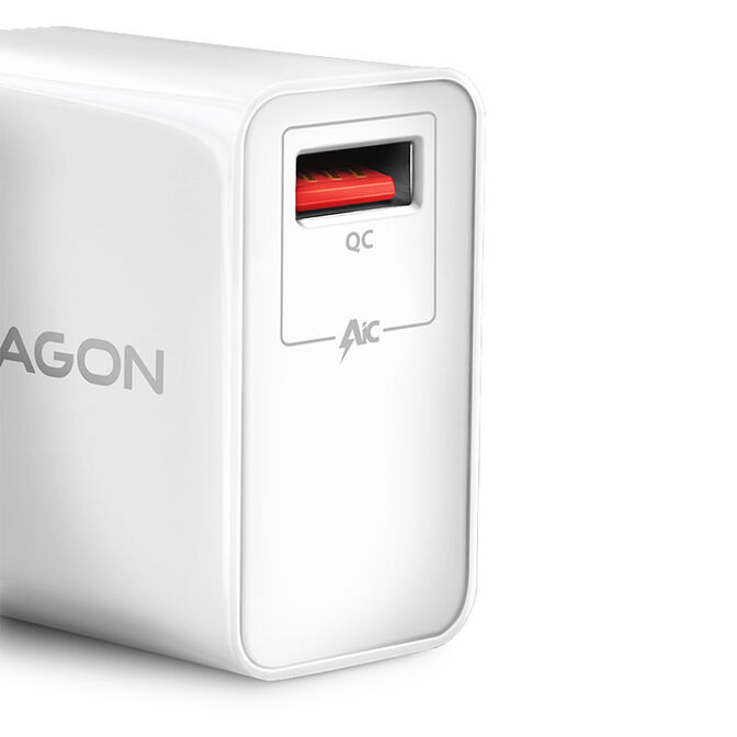 AXAGON ACU-QC19W Charger, 1x QC3.0/AFC/FCP/SMART, 19W - white image number 1