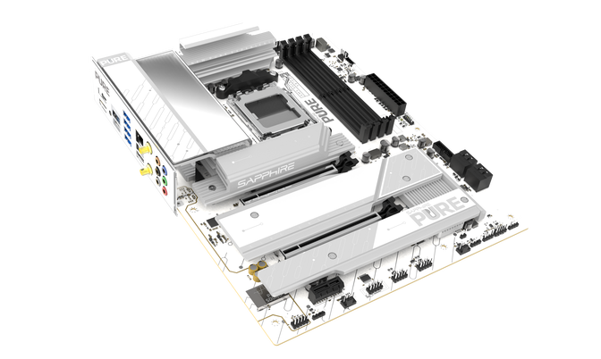 Sapphire Pure X870A WiFi7 Motherboard, Socket AM5, AMD X870, ATX, DDR5 image number 5