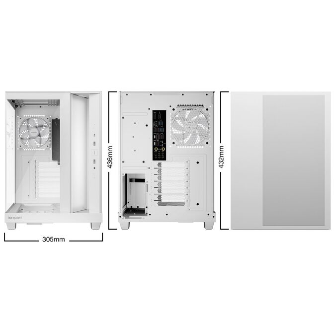 be quiet! Light Base 500 LX PC-Geh&auml;use, Midi-Tower, ATX, ARGB, Tempered Glass - wei&szlig; image number 1