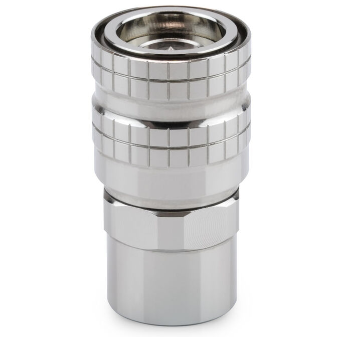 Thermal Grizzly DeltaMate Quick Disconnect Female - F, Gloss Nickel image number 0