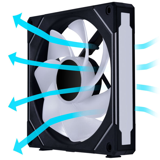 Lian Li UNI FAN SL-INF 140 ARGB Reverse Blade PWM L&uuml;fter, 3er Pack - 140mm, schwarz + 1x UNI FAN SL-INF 140 ARGB PWM L&uuml;fter - 140mm image number 9