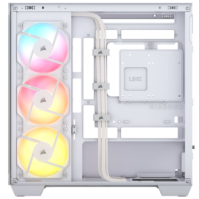 Corsair 2800X RS-R ARGB PC Case, Mini Case, mATX, Tempered Glass - including 3x 120mm Fans, White image number 6