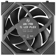 Lian Li UNI FAN TL LCD FLEX Wireless L&uuml;fter, ARGB und LCD - 120mm, schwarz, 3er-pack mit Controller image number null