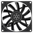 SilverStone Air Slimmer SST-AS90B Slim-L&uuml;fter - 92mm, schwarz image number null